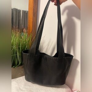 Fossil Black Leather Shoulder Bag